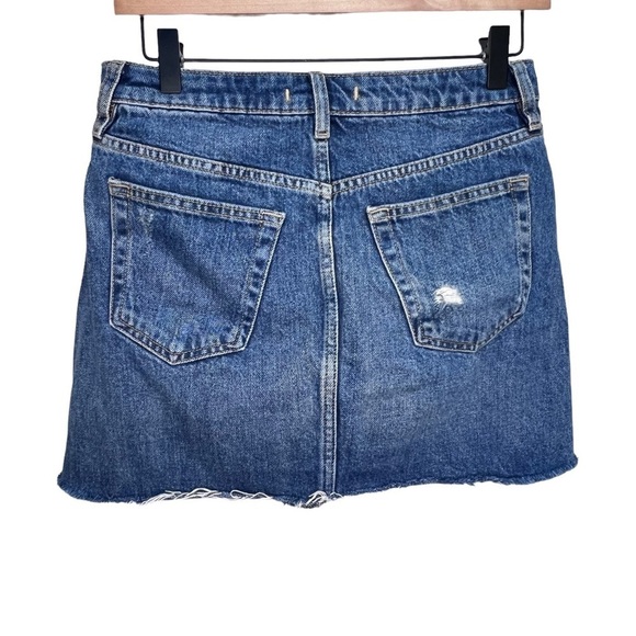 FREE People We the Free Distressed Denim Skirt Size 26 - Picture 7 of 12